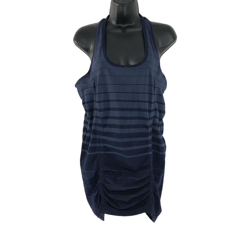 Athleta Navy Striped Tank Top